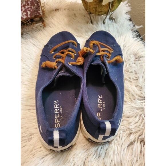 SPERRY Navy Blue Slip On Boat Shoe Women's Size 6.5 - Picture 4 of 8